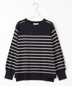 ANY SIS 【Oggi1月号掲載】ショルダーパール調 ニット