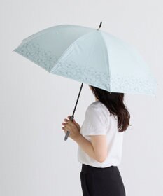 MOONBAT 晴雨兼用日傘 長傘 ラインフラワー／遮光 遮熱 UV