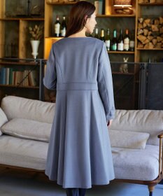 Tiaclasse 【ウール95%】ノーカラー包みボタンAラインコート