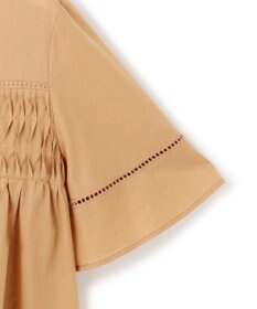 23区 【WEB&一部店舗限定】コットンローン ピンタック フレア ブラウス