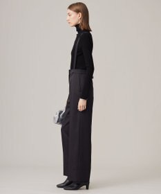 ICB L 【CLASSY.1月号掲載・2WAY・洗える】 クリアサテン ワイドストレートパンツ