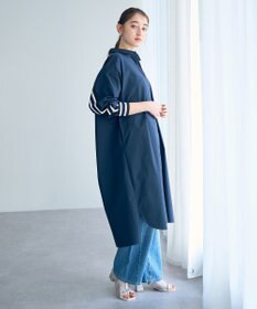 YECCA VECCA リブMIXシャツワンピース