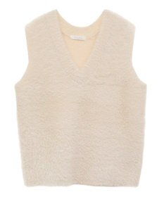 Green Parks シャギーＶネックニットベスト