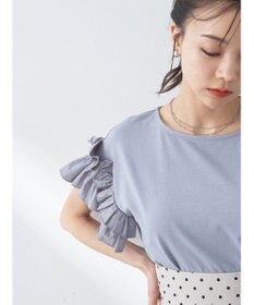 earth music&ecology フリルスリーブカットソー