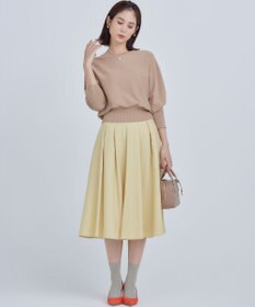 組曲 タックフレアカラースカート