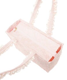 Maison de FLEUR 桜フリルハンドルスクエアトートMバッグ