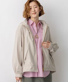 23区 L 2WAY ストレッチタフタ ボリュームスリーブブルゾン ベージュ系