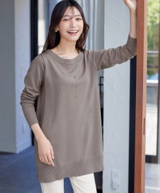 Tiaclasse 【安田美沙子さん着用・選べる2type・洗える】もちニットチュニック