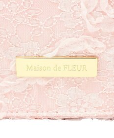 Maison de FLEUR 桜フリルハンドルスクエアトートMバッグ