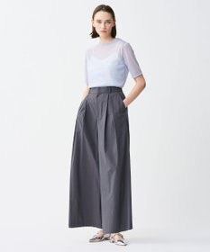 uncrave トリコットシフォン ハーフスリーブカットソー