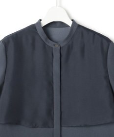 ICB L 【先行予約・WEB限定カラーあり】 FluidBackSatin バンドカラーシャツ