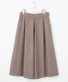 自由区 【洗える】ウォッシャブルウールサキソニーキュロット パンツ
