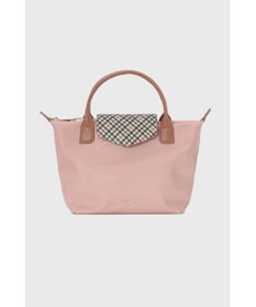 DAKS 【2WAY】ナイロン×牛革 ハウスチェック トートバッグ