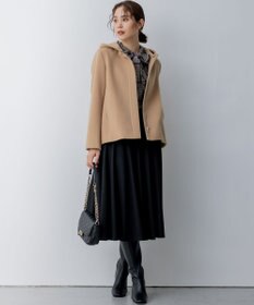 組曲 2WAYショートビーバー フーテッドコート