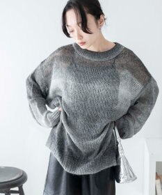 WEGO グラデーションメッシュニット