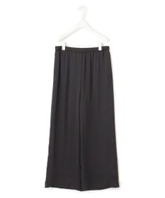 ICB 【接触冷感・洗える】サテンヨウリュウ ワイドストレートパンツ