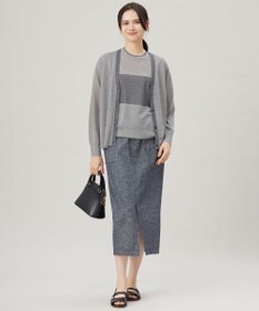 自由区 S 【アンサンブル対応・洗える】ラメシアー カーディガン