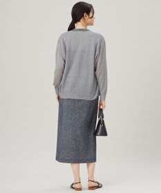 自由区 【アンサンブル対応・洗える】ラメシアー カーディガン