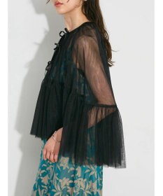 Green Parks リボンチュールデザインブラウス