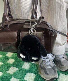 WEGO もふもふうさぎぬいぐるみキーホルダー