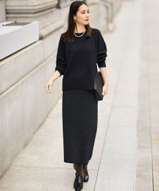 自由区 S 【カタログ掲載】ウールカシミヤブレンドスパンコールラグランスリーブ ニット