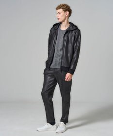 JOSEPH HOMME レザーライクジャージー　ドロスト付きテーパードパンツ / PEGG CONVERTIBLE