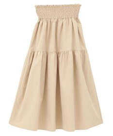 earth music&ecology ウエストシャーリングティアードスカート