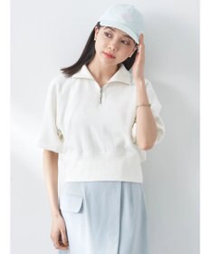 earth music&ecology ハーフジップショートプルオーバー