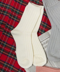 WEGO 【あったか】ぽかぽか裏起毛リブソックス