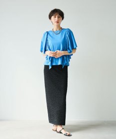 #Newans 【乾燥機可能/接触冷感】ラッフルフリルカットソー