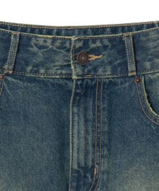 WEGO ヴィンテージウォッシュ台形デニムミニスカート