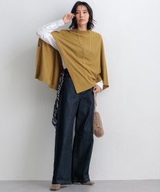 23区 L 【洗える】コンパクトウール ポンチョ