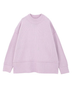 earth music&ecology 【毛玉防止 / 洗濯機洗い可】アンチピリングモックネックバックスリットニット