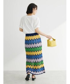 Green Parks 透かし編みマルチボーダースカート