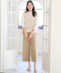 ANY SIS 【洗える】ツイードニット ベスト