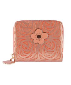 tsumori chisato CARRY クラフトフラワー ラウンドファスナー折り財布　花柄　牛革　日本製