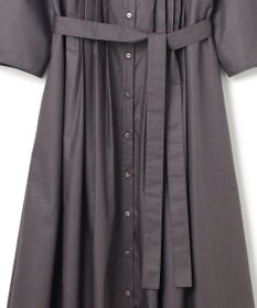 23区 L 【洗える】ラスターローン フロントタック ワンピース