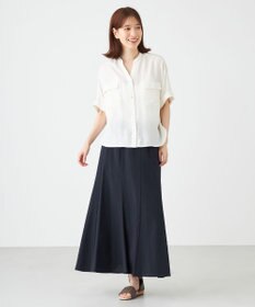 SHARE PARK LADIES 【洗える】ドルマンスリーブサテンシャツ