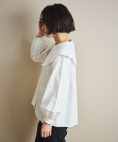 #Newans 【洗濯機可能/シワになりにくい】〈小柄さんにお勧め〉ウェービーカラーブラウス