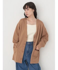 earth music&ecology ヘリンボーン調Ｖネックカーディガン