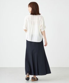 SHARE PARK LADIES 【洗える】ドルマンスリーブサテンシャツ