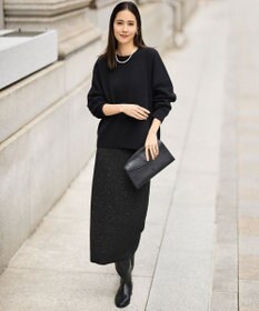 自由区 S 【カタログ掲載】ウールカシミヤブレンドスパンコールラグランスリーブ ニット