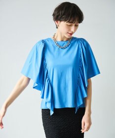 #Newans 【乾燥機可能/接触冷感】ラッフルフリルカットソー