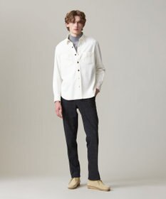 J.PRESS MEN ウールコットン ダブルカバーツイルシャツ