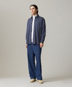 J.PRESS MEN ウールコットン ダブルカバーツイルシャツ