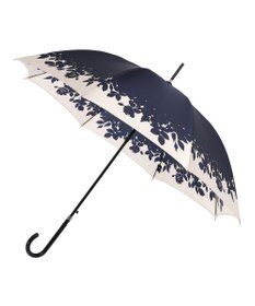MOONBAT LANVIN COLLECTION 長傘 リーフ サテンプリント ジャンプ 耐風