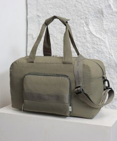 style code 【Ungrid/アングリッド】撥水軽量ソフトナイロン ロゴテープ折り畳みラージ　トラベルボストンバッグ(33L）
