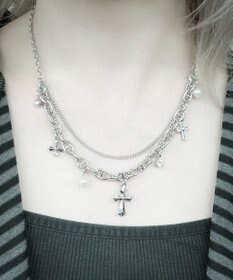 WEGO Lマルチチャームダブルネックレス