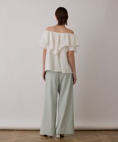 GRACE CONTINENTAL フリルオフショルトップ