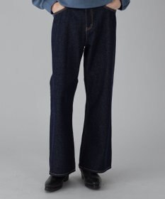 WEGO 【ユニセックス着用ITEM/ウエスト調整可】フレアデニムパンツ